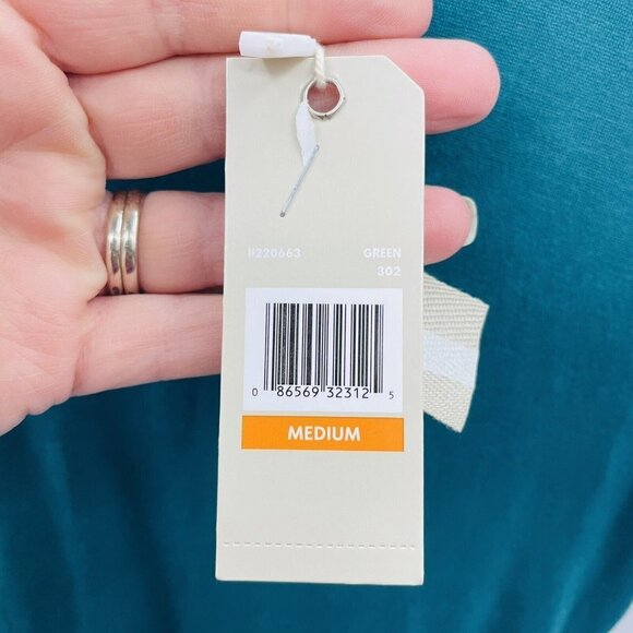 Ink + Ivy Womens Size Medium Jersey Knit Double V Neck Midi Dress Green $48 - Picture 8 of 8